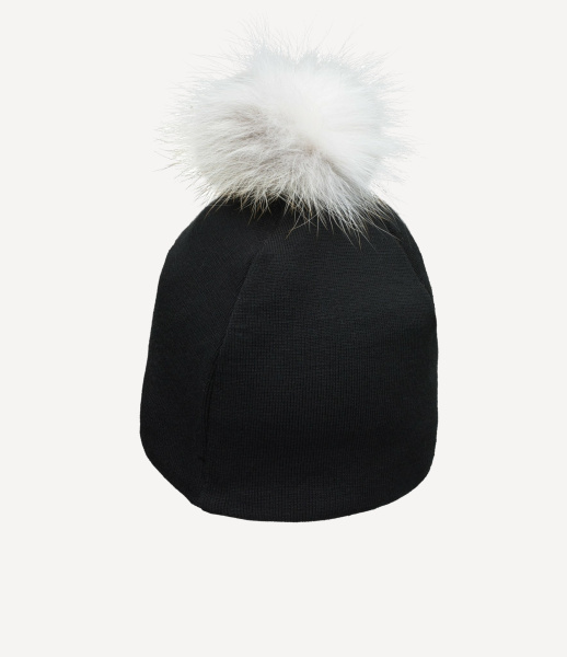 Шапка Wool Beanie w/Pom (Женский; ; Black)